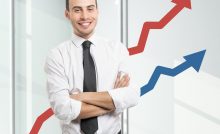 [happy investor up arrows]